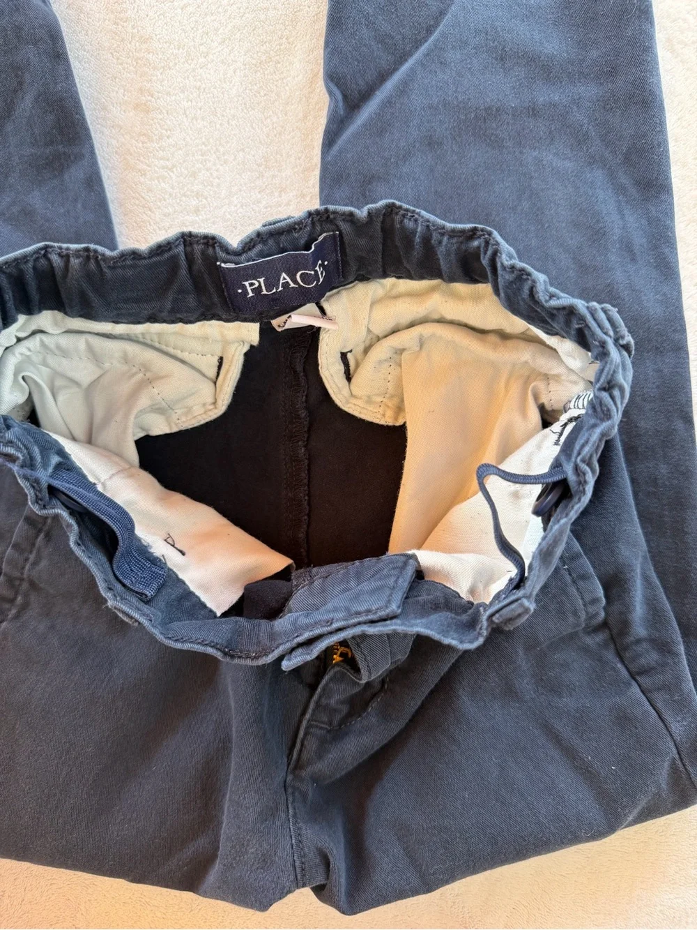 Bundle-Uniform 3Pants-The Children's Place-Boys Pull-On-Navy & Khaki Size 5
